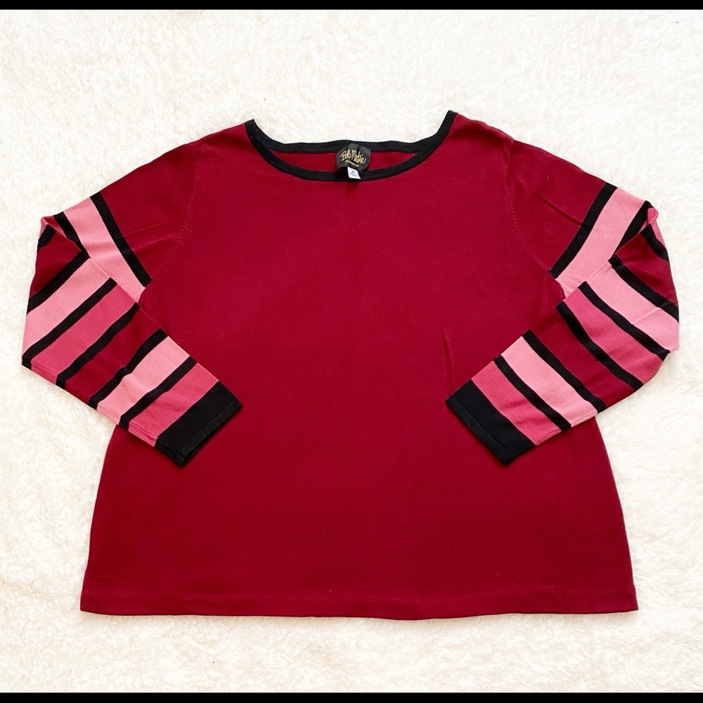 Bob Mackie Burgundy Sweater Size 2X